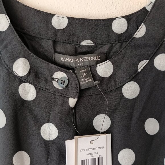 BANANA REPUBLIC Petite Blouson-Sleeve Shirt Dress - Picture 2 of 10